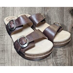 Dansko Sophie Sandals Womens 7.5-8.0 EU 38 Brown Strappy Boho Hippie Preppy